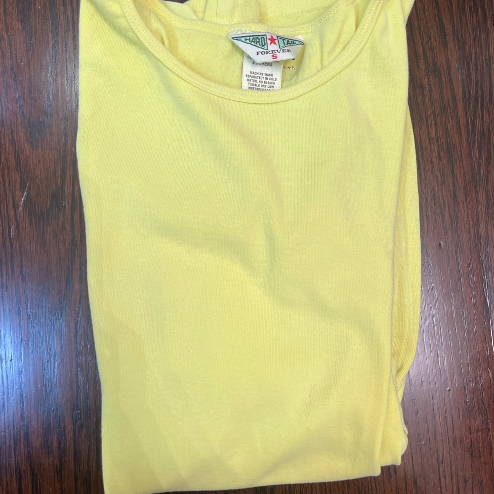 Hardtail bright yellow bubble sleeve tShirt